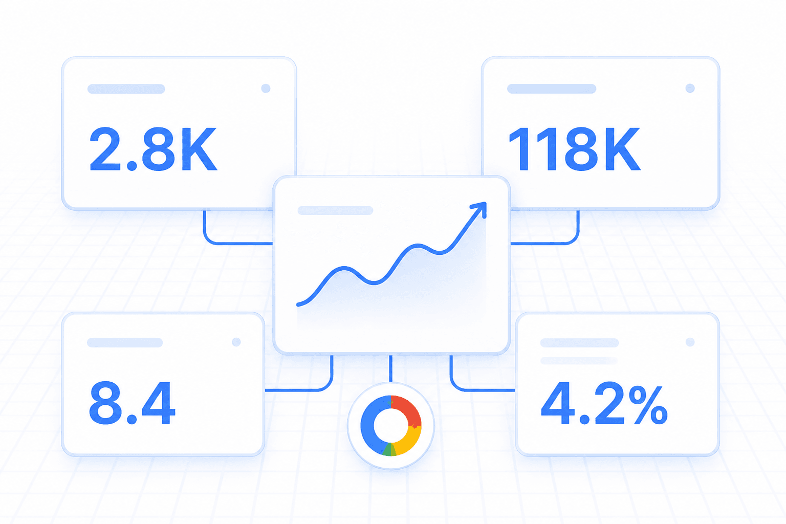 Mesures SEO regroupées dans une interface d’analyse de site pour l’article « Contenu IA et pénalité Google : ce que dit vraiment la politique de Google ».